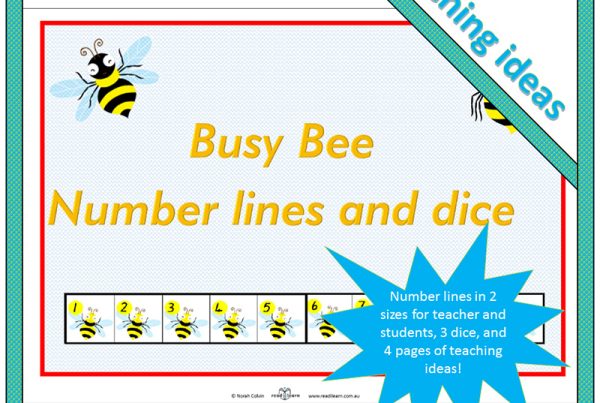 Busy Bee Number Lines and Dice