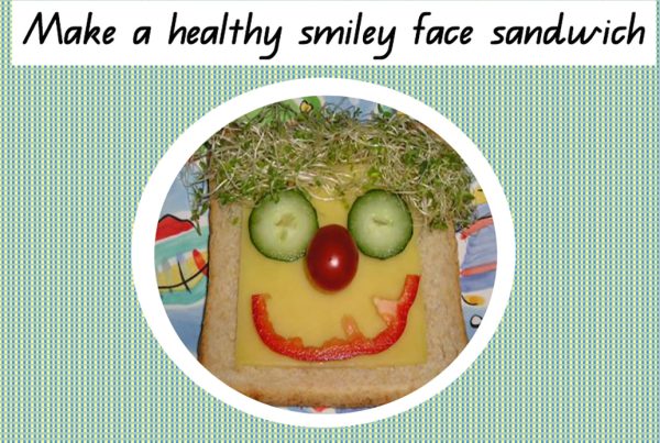 How to Make a Healthy Smiley Face Sandwich