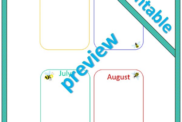 Busy Bee – Months of the Year